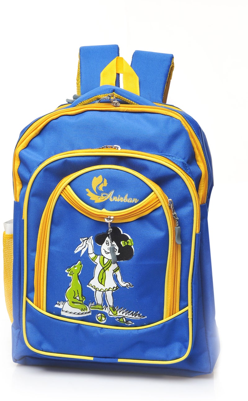 Abyq Anirban Cartoon Printed Blue Backpack for Kids - Image 2